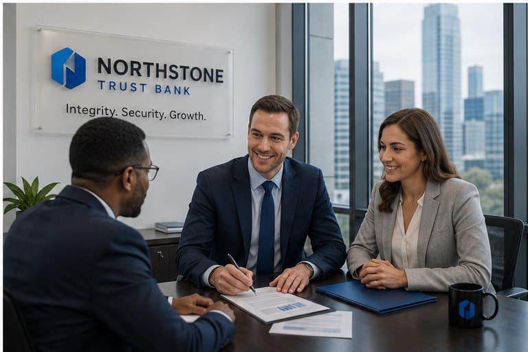 A Northstone advisor meeting with a client